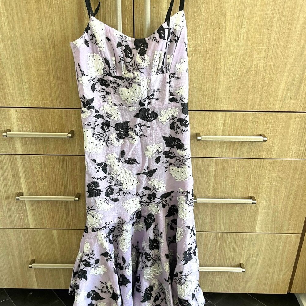 MH Monique Lhuillier purple floral dress